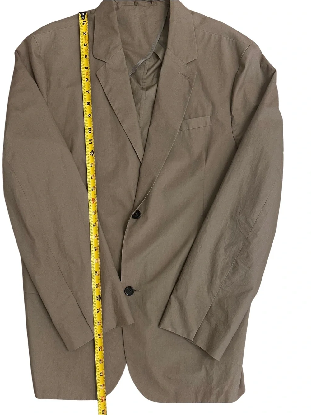 Theory Tan Cotton Unstructured Men’s Blazer SZ 44 Lightweight Summer Casual EUC